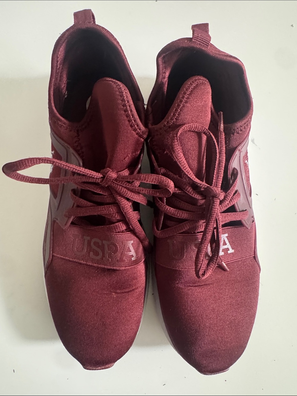 U.S. Polo Assn. Women's Maroon Lace-Up Sneakers